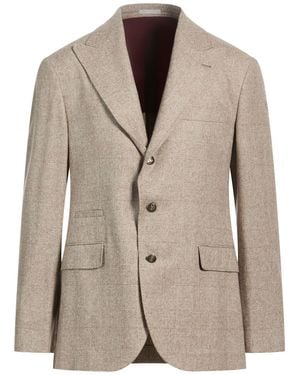 Brunello Cucinelli Blazer Silk, Wool, Cashmere - Natural