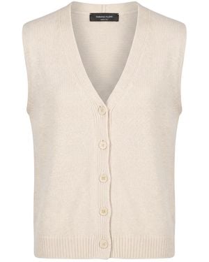 Fabiana Filippi Ivory Cardigan Cashmere - Natural
