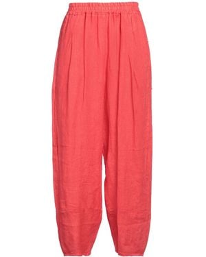 ALESSIA SANTI Trousers Linen - Red