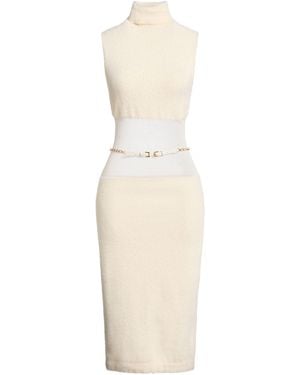 Elisabetta Franchi Vestido Midi - Blanco