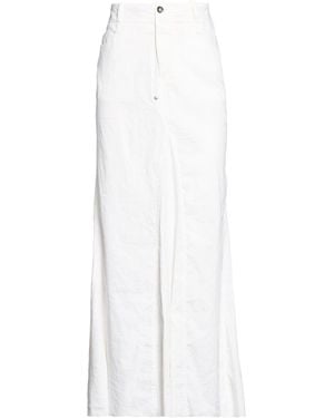 Masnada Maxi Skirt Cotton, Linen, Elastane - White