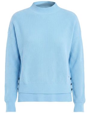 White Wise Turtlenecks - Blue