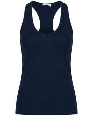 Ferragamo Tank Top Viscose, Polyester, Polyamide, Elastane - Blue