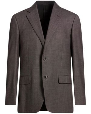 Canali Dark Blazer Virgin Wool - Black