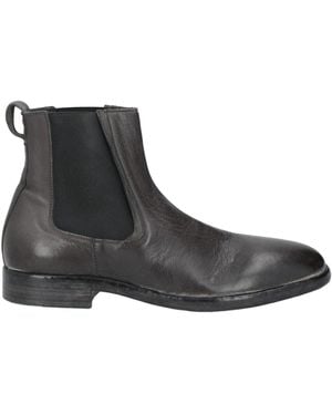 Moma Charcoal Ankle Boots Leather - Black
