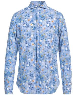 Orian Azure Shirt Cotton - Blue