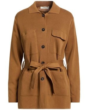 FILIPPO DE LAURENTIIS Camel Cardigan Cotton - Brown