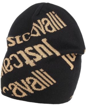 Just Cavalli Hat Wool, Acrylic, Viscose, Polyamide, Metallic Fibre - Black