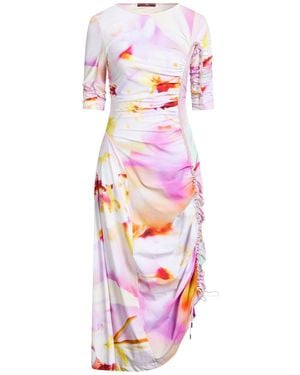 High Lilac Midi Dress Nylon, Elastane - White