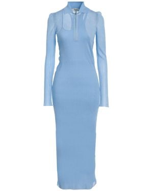 Fendi Maxi Dress Silk, Polyamide - Blue