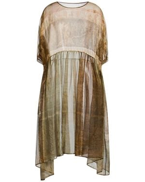 Uma Wang Midi Dress Silk - Natural