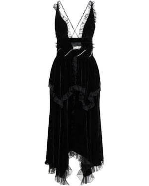 Philosophy Di Lorenzo Serafini Midi Dress Viscose, Cotton, Silk, Polyester - Black