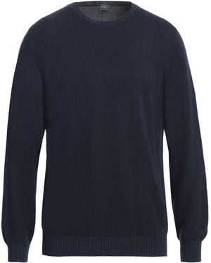 Fedeli Midnight Jumper Cotton - Blue