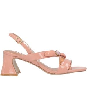 Luciano Barachini Blush Sandals Leather - Pink