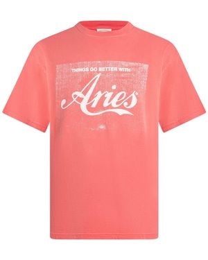 Aries Coral T-Shirt Cotton - Pink