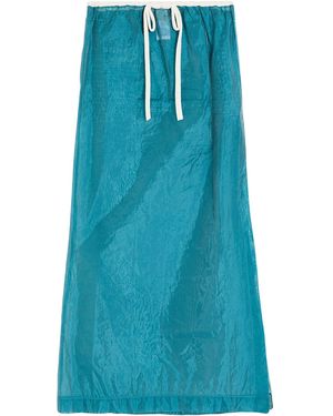 THE M.. The Midi Skirt Polyester - Blue