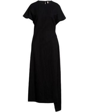 Alysi Chocolat Maxi Dress Virgin Wool - Black