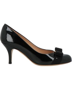 Ferragamo Carla 70 Court Shoes Calfskin - Black