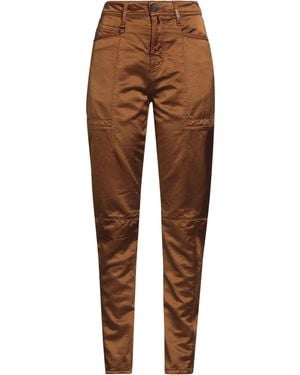 High Pants Cotton, Rayon, Wool - Brown