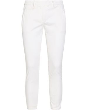 Dondup Ivory Pants Cotton, Elastane - White