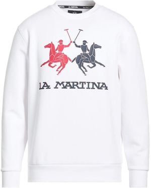 La Martina Sweatshirt Cotton, Polyester, Elastane - White