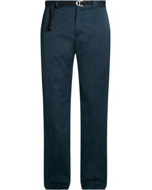 Ferragamo Dark Trousers Cotton, Elastane - Blue