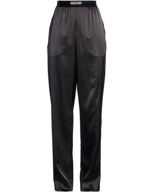 Tom Ford Trousers Silk, Elastane - Blue