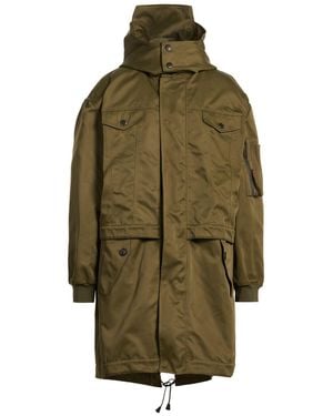 DSquared² Military Overcoat & Trench Coat Polyester - Green