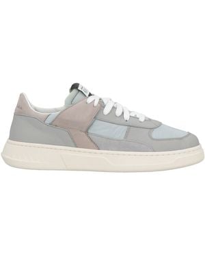 RUN OF Sky Trainers Leather, Textile Fibres - White