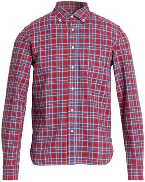 Beams Plus Burgundy Shirt Cotton - Red