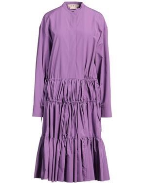 Marni Midi Dress Cotton - Purple