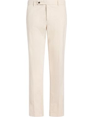 Berwich Cream Pants Cotton, Elastane - Natural