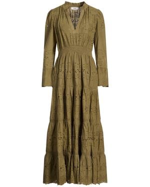 Not Shy Khaki Maxi Dress Cotton - Green