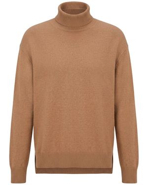 Twinset Camel Turtleneck Cashmere - Brown