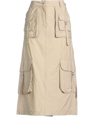 Acne Studios Midi Skirt Cotton, Nylon - Natural