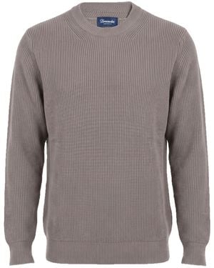 Drumohr Sweater Merino Wool - Gray