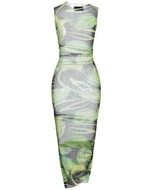 Louisa Ballou Maxi Dress Polyester, Elastane - Green