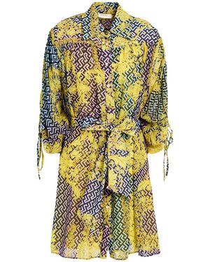 W Les Femmes By Babylon Mini Dress Polyamide - Yellow