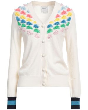 Barrie Ivory Cardigan Cashmere - White