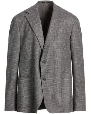 EDUARD DRESSLER Blazer Wool, Cotton, Silk, Polyamide, Elastane - Gray