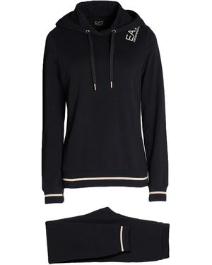 EA7 Tracksuit Cotton, Elastane, Metallic Fiber, Polyester - Black
