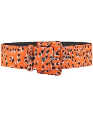 Patrizia Pepe Belt Leather, Textile Fibers - Orange