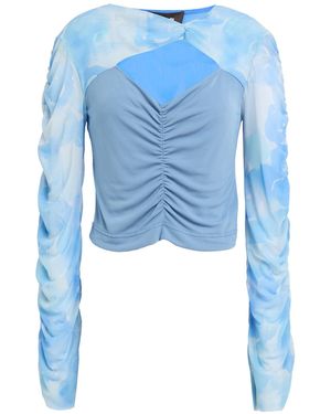 AHLUWALIA x GANNI Top Polyamide, Elastane, Rayon - Blue