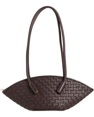 THEMOIRÈ Dark Shoulder Bag Recycled Fibres - Brown