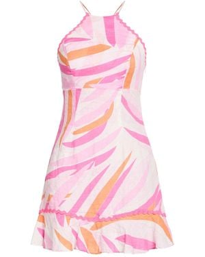 Mc2 Saint Barth Mini Dress Linen - Pink