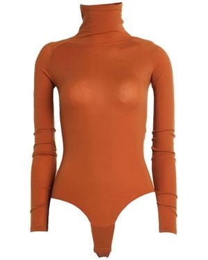 Alaïa Bodysuit Polyamide, Polyester - Orange