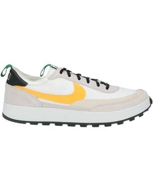Nike Sneakers Leather, Textile Fibers - White
