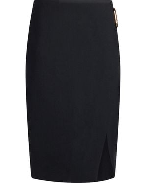 CASABLANCA Midi Skirt Polyester, Virgin Wool, Elastane, Polyamide - Black