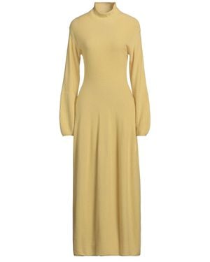 Antonelli Maxi Dress Virgin Wool, Silk, Cashmere - Yellow