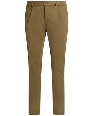Teleria Zed Camel Trousers Cotton, Elastane - Green